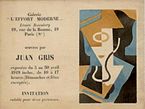 Juan Gris, Galerie L'Effort Moderne, April 1919