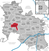 Lage der Gemeinde Möttingen im Landkreis Donau-Ries