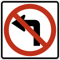 R-6 No left turn
