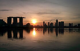 Singapore CBD Sunset from Marina Barrage