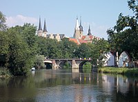 Merseburg with its castle and cathedral