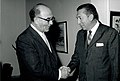Former President Miguel Alemán Valdés meeting with Prime Minister Levi Eshkol, 1963.