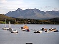 The north Cuillin viewed from Portree.