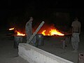 Soldiers manning the Burn pit at OP San Juan