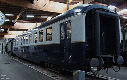 Salonwagen PR2 des französischen Präsidenten im Eisenbahnmuseum Mulhouse