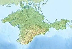 Location of lake in Crimea.