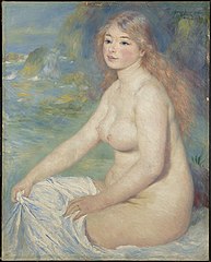 Pierre-Auguste Renoir, Blonde Bather, 1881, oil on canvas [7] Archived February 13, 2021, at the Wayback Machine