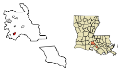 Location within St. Martin Parish, Louisiana