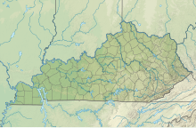 Reliefkarte: Kentucky