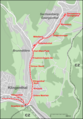 Verlaufskarte Schmalspurbahn Klingenthal–Sachsenberg-Georgenthal
