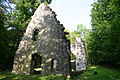 The ruined church "St. Valentin" of the deserted village Ruthardshausen, July 2007