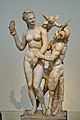 Aphrodite threatening Pan with her sandal, 2nd-Ist century BC, Greek original