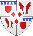 Wappen geviert von Reifferscheid und Salm, mit Dyck als Herzschild