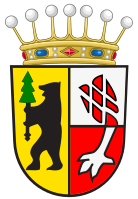 The coat of arms of the Barons of Berenberg-Gossler, combining the Berenberg and Gossler arms