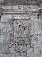 One of the carvings at the Basilica del Santo Niño