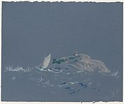 Bear Island Light, pastel on blue wove paper (26 x 31.6 cm)