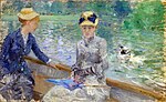 Summer's Day; by Berthe Morisot; 1879; oil on canvas; 45.7 cm × 75.2 cm; National Portrait Gallery (London)[218]