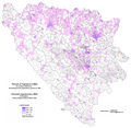 Jugoslawen nach Ortschaften in Gemeinden (Volkszählung 1991)
