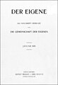 Der Eigene, vol. 5 (or "New Series" vol. 3) (1905), no. 1 - six issues in this format