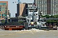 Towboat Donna York pushing barges of coal up the Ohio River at Louisville, Kentucky, United States