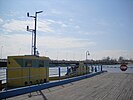 Ferry by the pontoon bridge in Sobieszewo