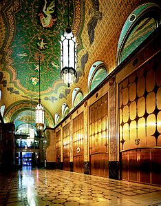 Lobby of the Fisher Building in Detroit, Michigan (1928)