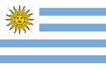 Flag used by the Government of the Defense during the Uruguayan Civil War.