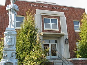 Floyd County Courthouse and Confederate Monument