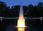 Underlit fountain at Forest Park