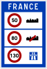 Speed limits in France (at entrance to country)