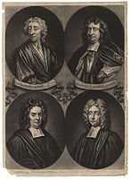 Gilbert Burnet, John Locke, Humphrey Prideaux, and Samuel Clarke, plate from the Poets and Philosophers of England set, National Portrait Gallery, London