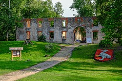 Ruins of Grobiņa Castle in South Kurzeme Municipality