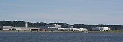 View of Joint Base Anacostia–Bolling from across the Potomac River during 2013.