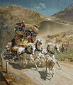 Die Gotthardpost, Gemälde von Rudolf Koller, 1873