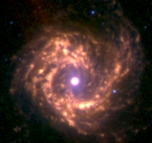 Infrared image of M61 taken by the Spitzer Space Telescope
