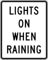 R16-6 Lights on when raining
