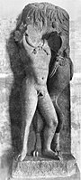 The Mathura Herakles, strangling the Nemean lion (Kolkata Indian Museum).[93]
