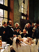 Péan and his surgery class before operation