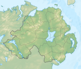 Map showing the location of Banagher Glen
