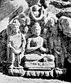Seated Buddha triad, Sahri Bahlol excavations, 1911-1912.