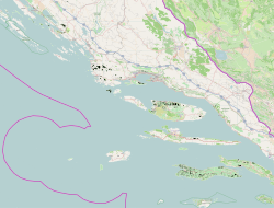Arbanija is located in Split-Dalmatia County