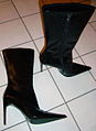 Calfhigh leather boots with stiletto heel (Le Silla)