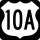 U.S. Highway 10A marker