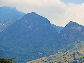 The Uluguru Mountains in the background of Morogoro city