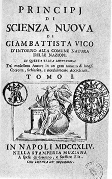 Giambattista Vico's La Scienza Nuova (The New Science), an influence on the structure of Finnegans Wake.