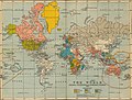 Englische Weltkarte aus dem Jahre 1910