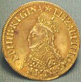 1560–61 halfpound, one of the first English milled coins