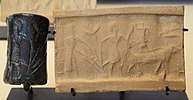 Akkadian seal depicting an agricultural scene. Louvre Museum