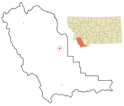 Location of Dillon, Montana