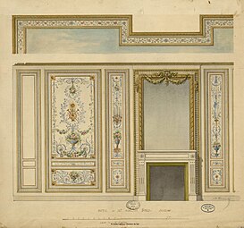 Design for the boudoir of the Hôtel d'Adolphe Fould, Paris, by Alexandre-Dominique Denuelle, 19th century